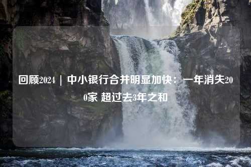 回顾2024 | 中小银行合并明显加快：一年消失200家 超过去3年之和