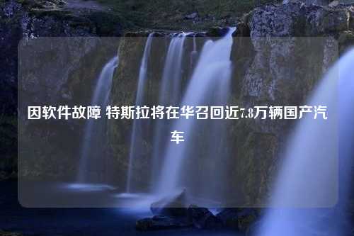 因软件故障 特斯拉将在华召回近7.8万辆国产汽车