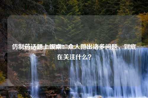 仿制药话题上饭桌：众人抛出诸多问题，到底在关注什么？