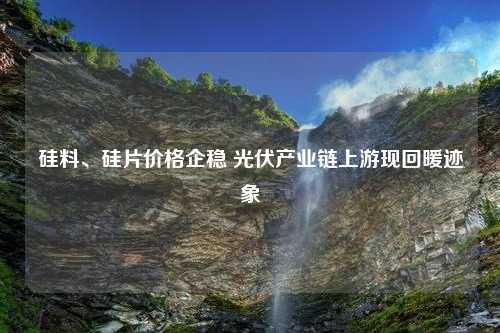 硅料、硅片价格企稳 光伏产业链上游现回暖迹象