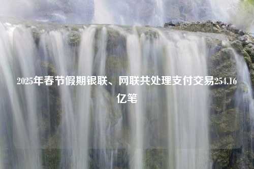 2025年春节假期银联、网联共处理支付交易254.16亿笔