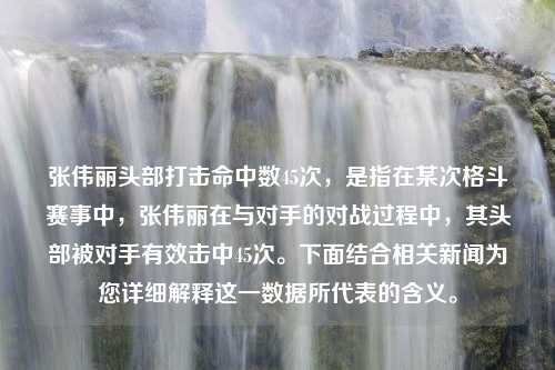 张伟丽头部打击命中数45次，是指在某次格斗赛事中，张伟丽在与对手的对战过程中，其头部被对手有效击中45次。下面结合相关新闻为您详细解释这一数据所代表的含义。