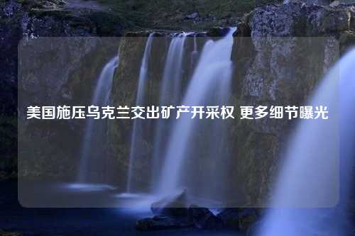 美国施压乌克兰交出矿产开采权 更多细节曝光